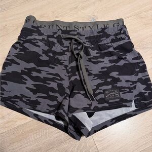 Grunt Style Gray and Black Shorts
